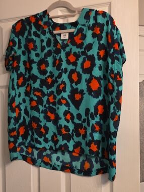 Cabi Rita Animal Print Blouse - XXS